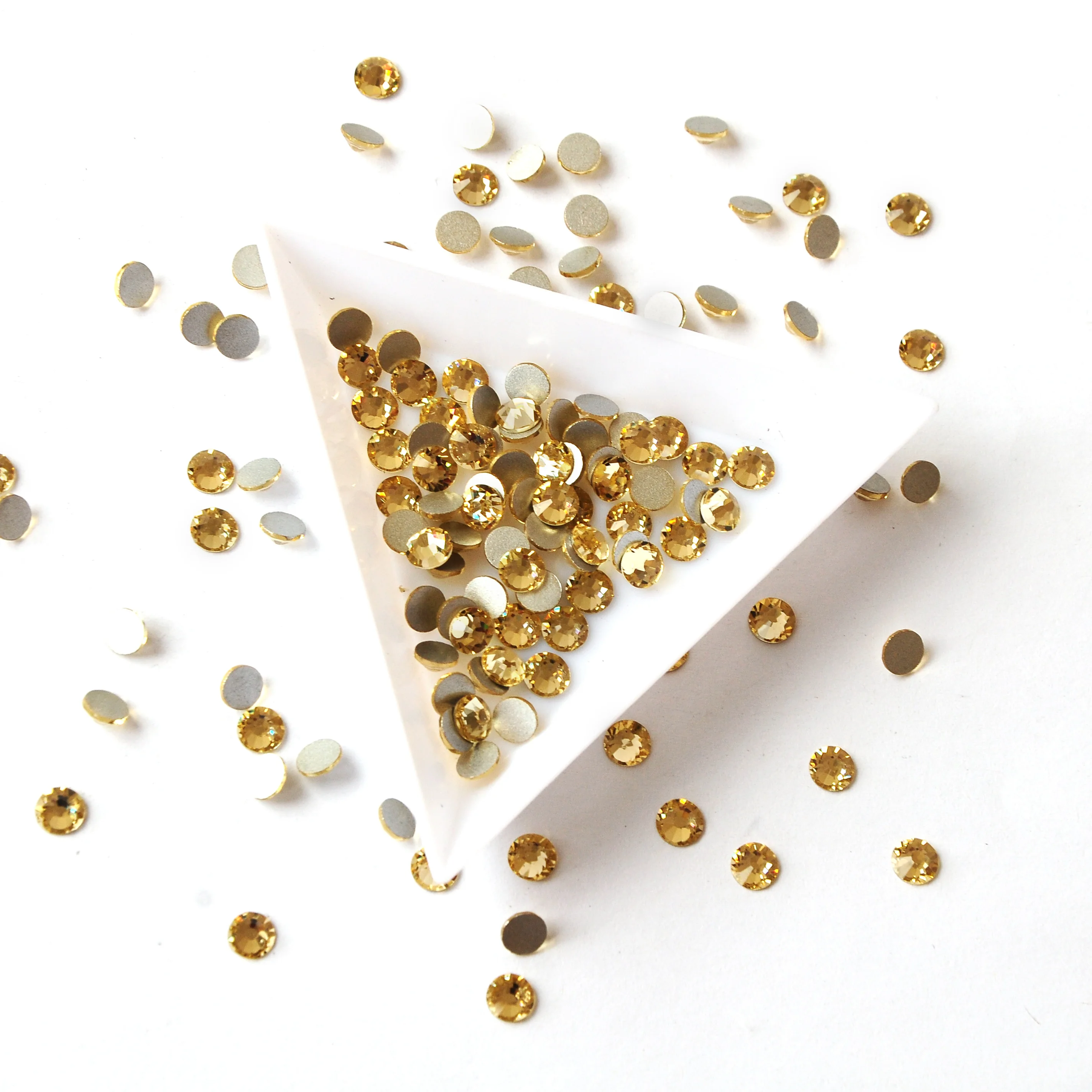 Jonquil Flatback Strass-Steine, glänzende Kristallglassteine, nicht heißklebend, für Nagelkunst, Kleidung, Handwerk und Schmuckherstellung. – Detail 3