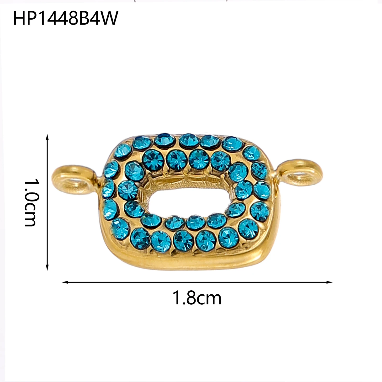 1 قطعة الفولاذ المقاوم للصدأ زركونيا الحب الملاك الجناح ثقب مزدوج موصل Charms مستطيل قلادة ل عقد دي اي واي النتائج مجوهرات