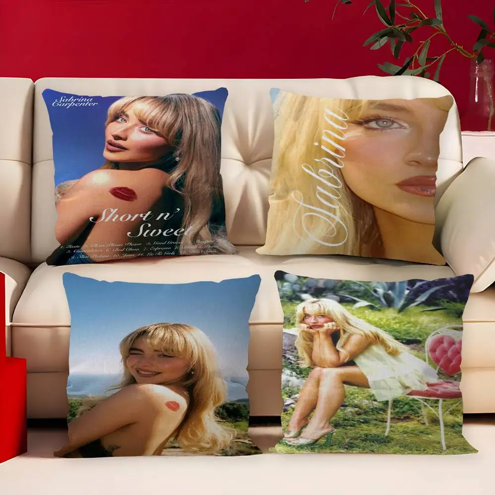 

Sabrina Carpenter Cushion Cover Polyester Sofa Cushions Decorative Throw Pillows Home Decoration Pillowcover