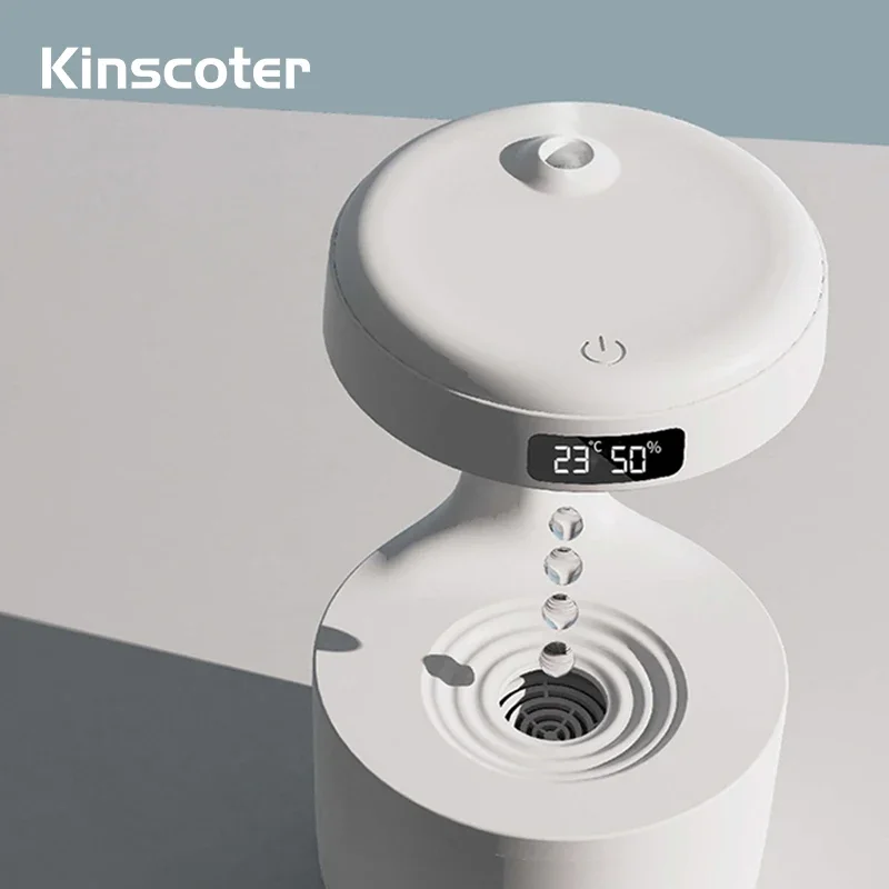 NEW Water Droplet Air Humidifier 800ml Anti-gravity Diffuser Night Light  Weightless Sprayer Creative Decorations Holiday Cool G