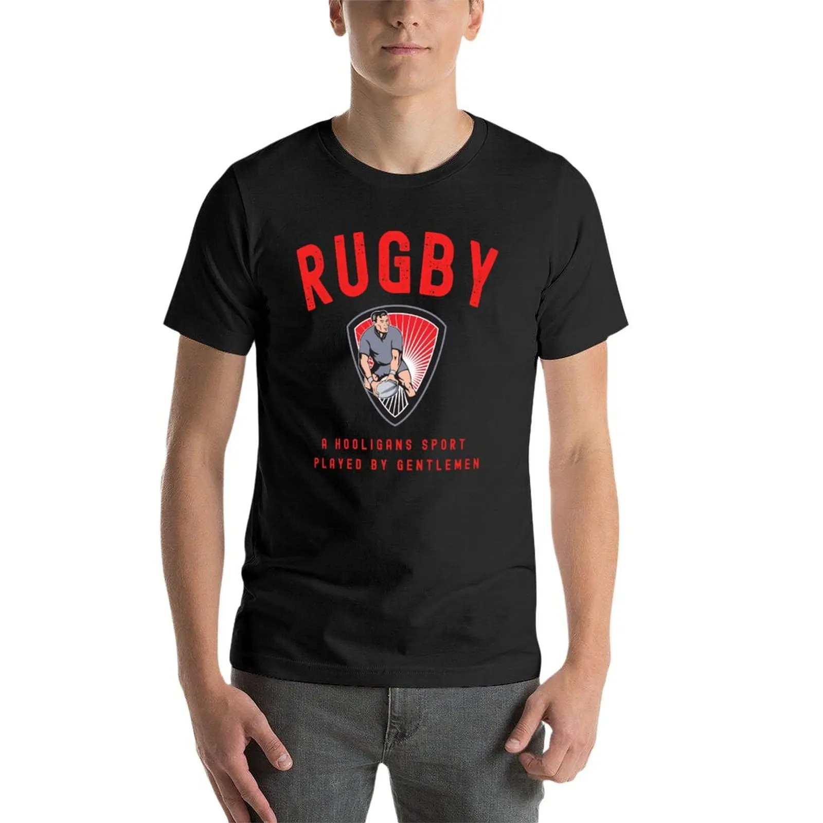 New Rugby-A Hooligans Sport Played By Gentlemen-Funny Rugby-Rugby T-Shirt summer tops graphic t shirt plain white t shirts men