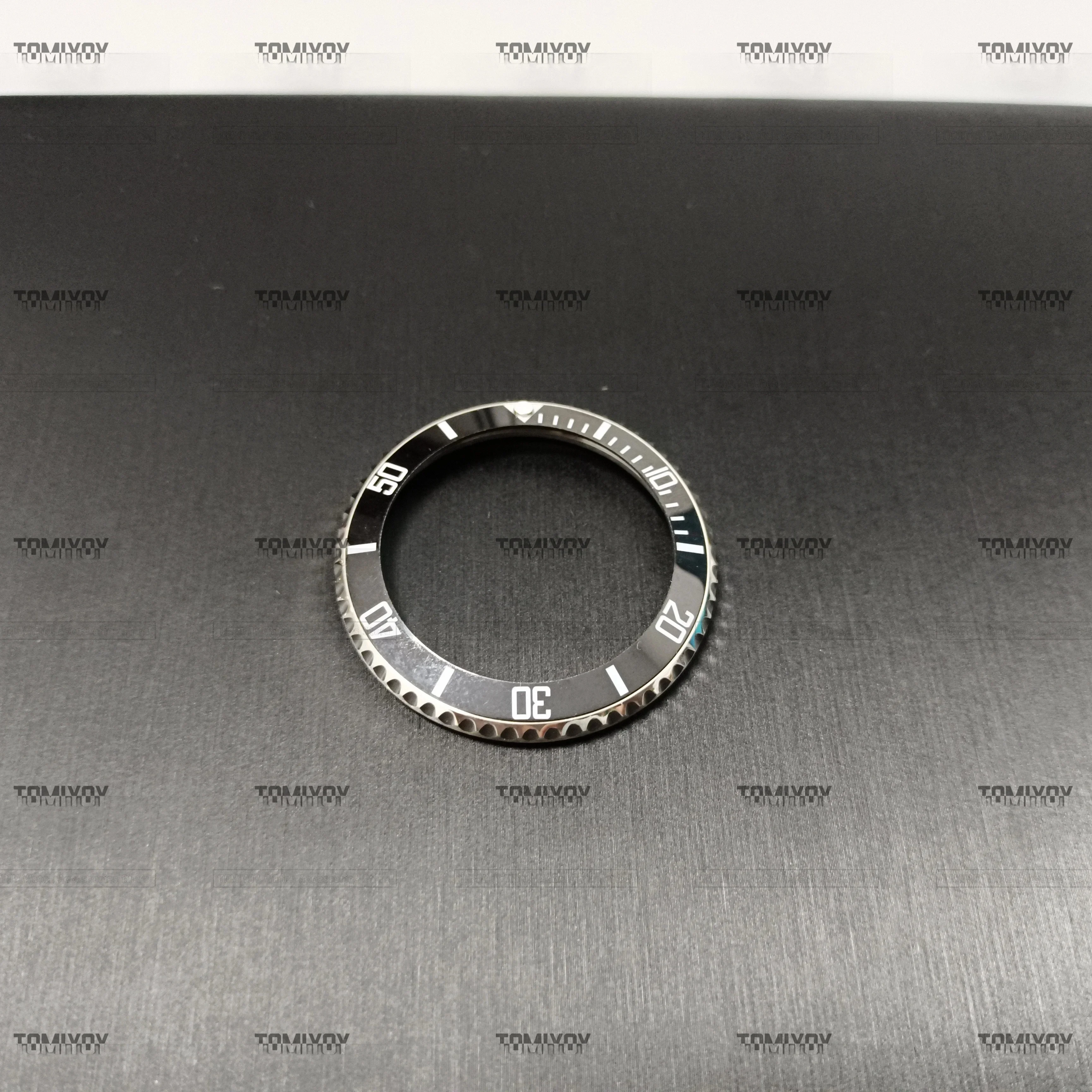 Watch Accessories 38MM 40MM Blue Luminous Steel Bezel With Black Green Ceramic Insert Fit For RLX 40mm Case SUB 116610