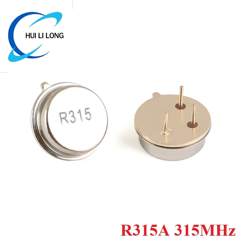 5/1pcs 315 433MHz Resonator Crystal Oscillator R315A R433A Quartz Through Holes Surface Acoustic Wave KIt Round 3 Pins