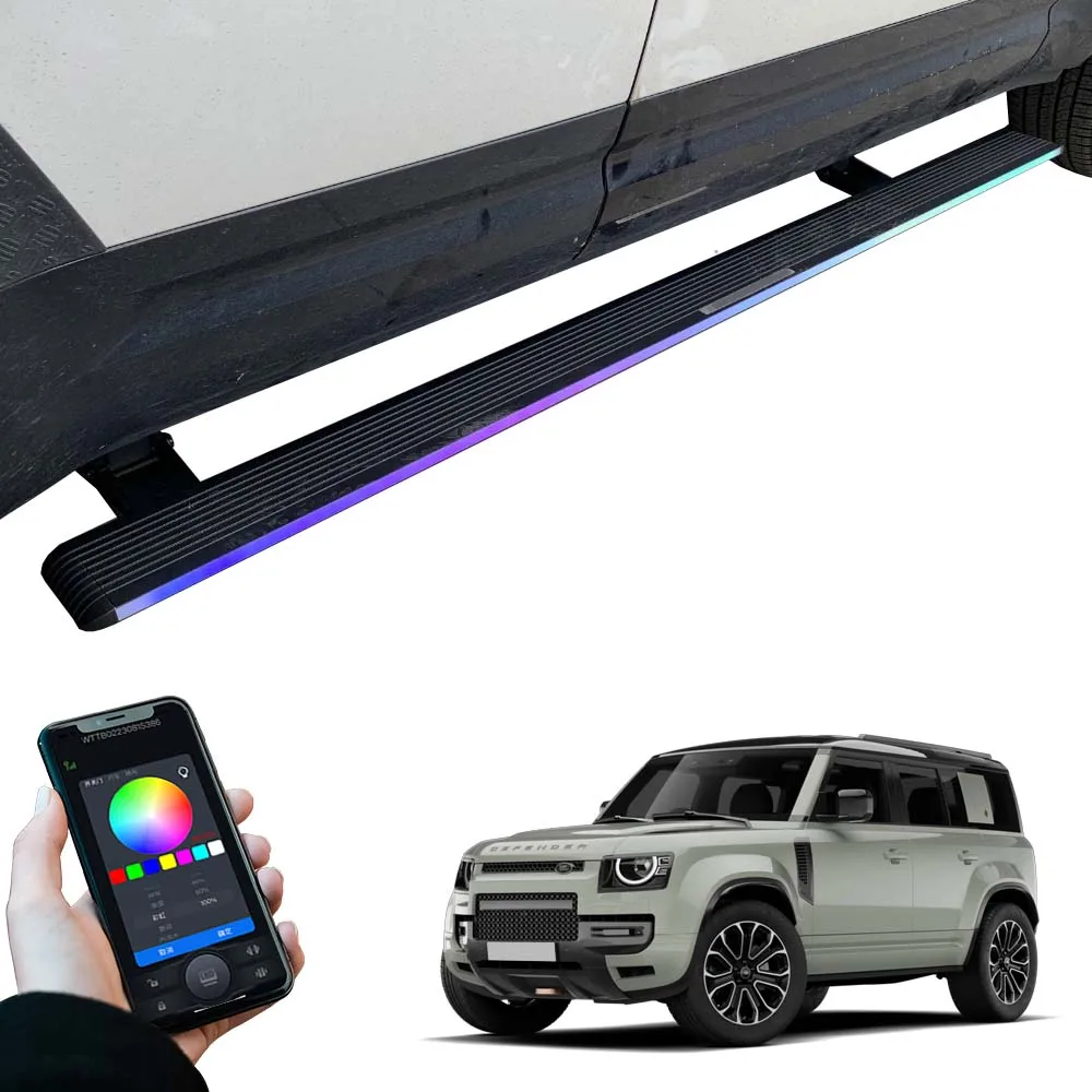 

2025 Land Rover Defender 80 90 110 Accessories Electric Automatic Retractable Side Steps Running Boards