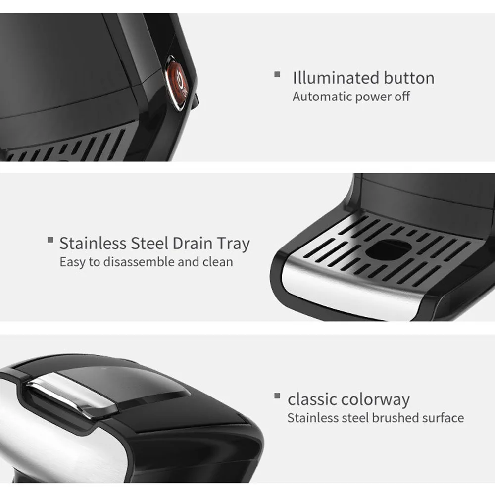 220-240 فولت المنزلية كوب واحد 300 مللي ماكينة القهوة بالكبسولات الكهربائية الصغيرة ماكينة القهوة اسبريسو بالتنقيط القهوة