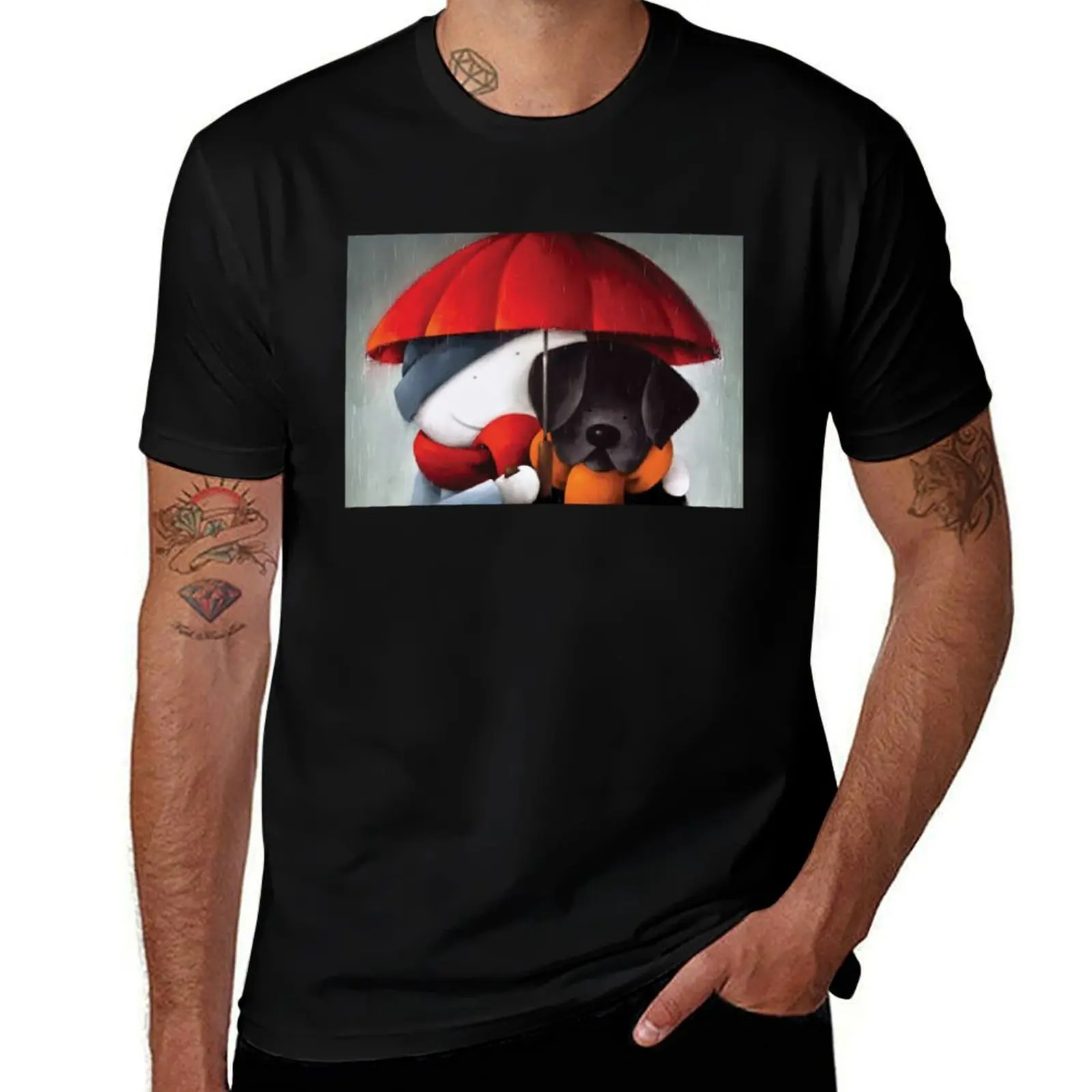 Dough Hyde Showered With Love T-Shirt Holiday Casual Short Sleeve Top T-Shirt