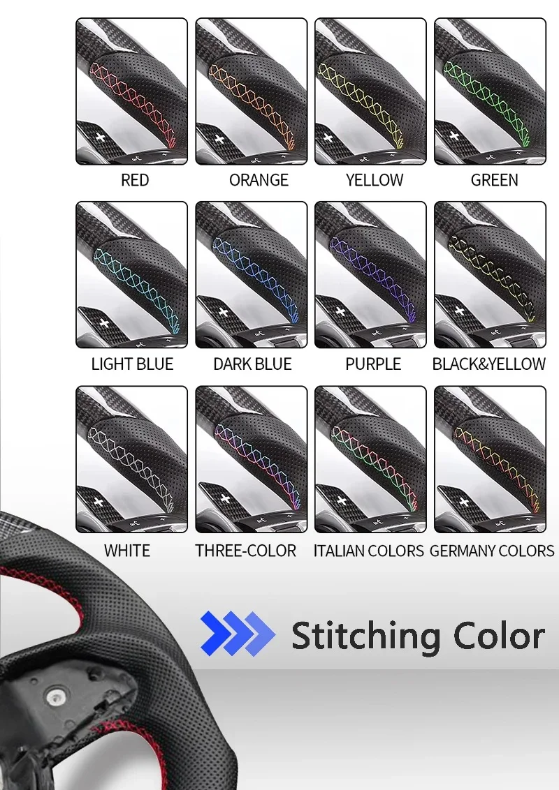 Car Accessories for Ford Steering Wheel Black Carbon Fiber for Ford Xr6 Fg Mk2 Ford Falcon Perforated Leather Customized - Image 6