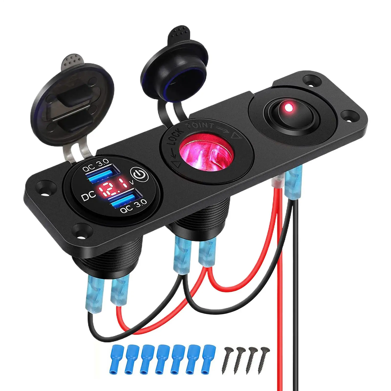

Автомобильное зарядное устройство 12-24В, USB-панель для зарядки смартфонов в машине, для путешественников, семей, технических специалистов, женщин, мужчин, водителей, на каждый день