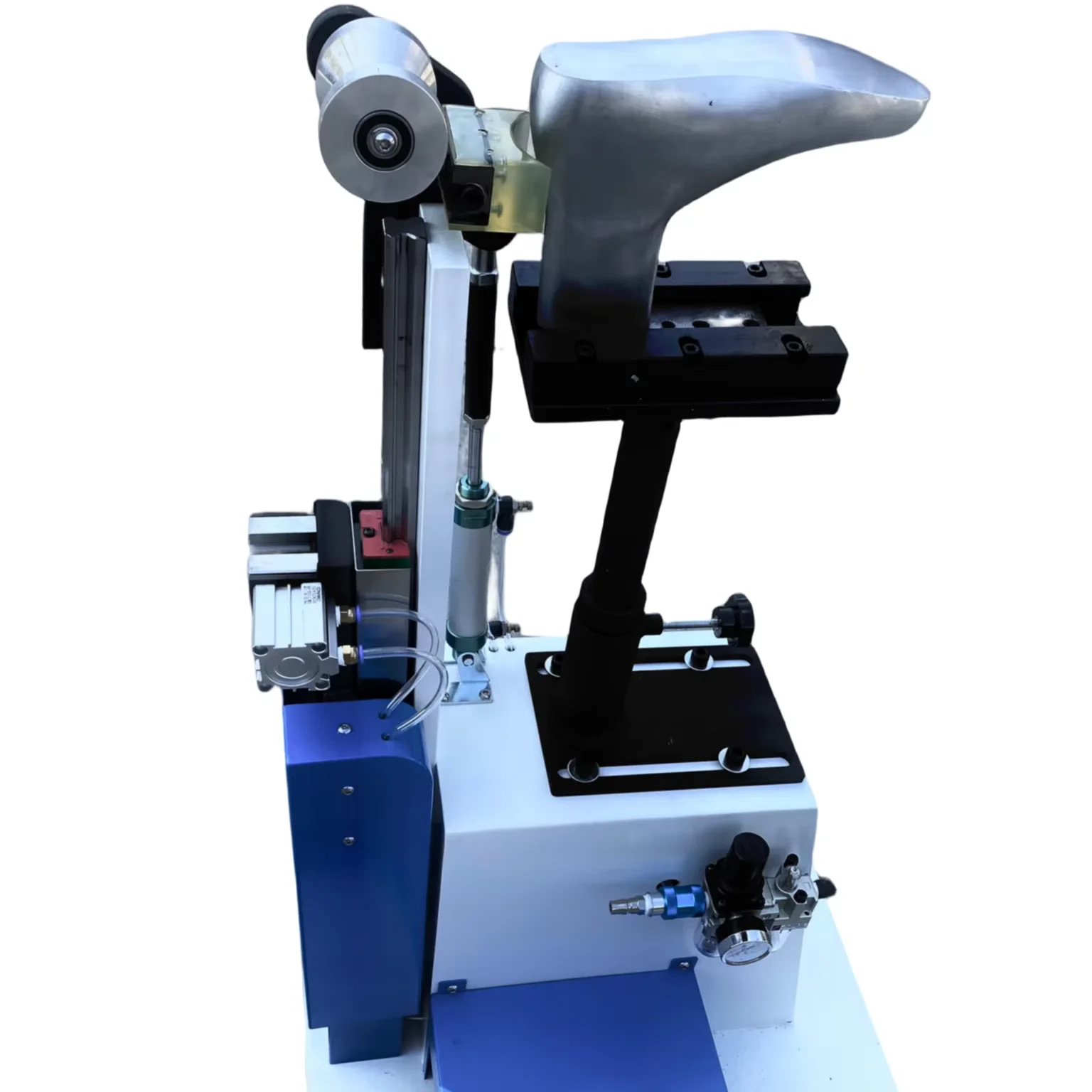 

Canvas Sneaker Shoe Making Machine Pneumatic Manual String Lasting With Rubber Base For Footwear Production Equipment