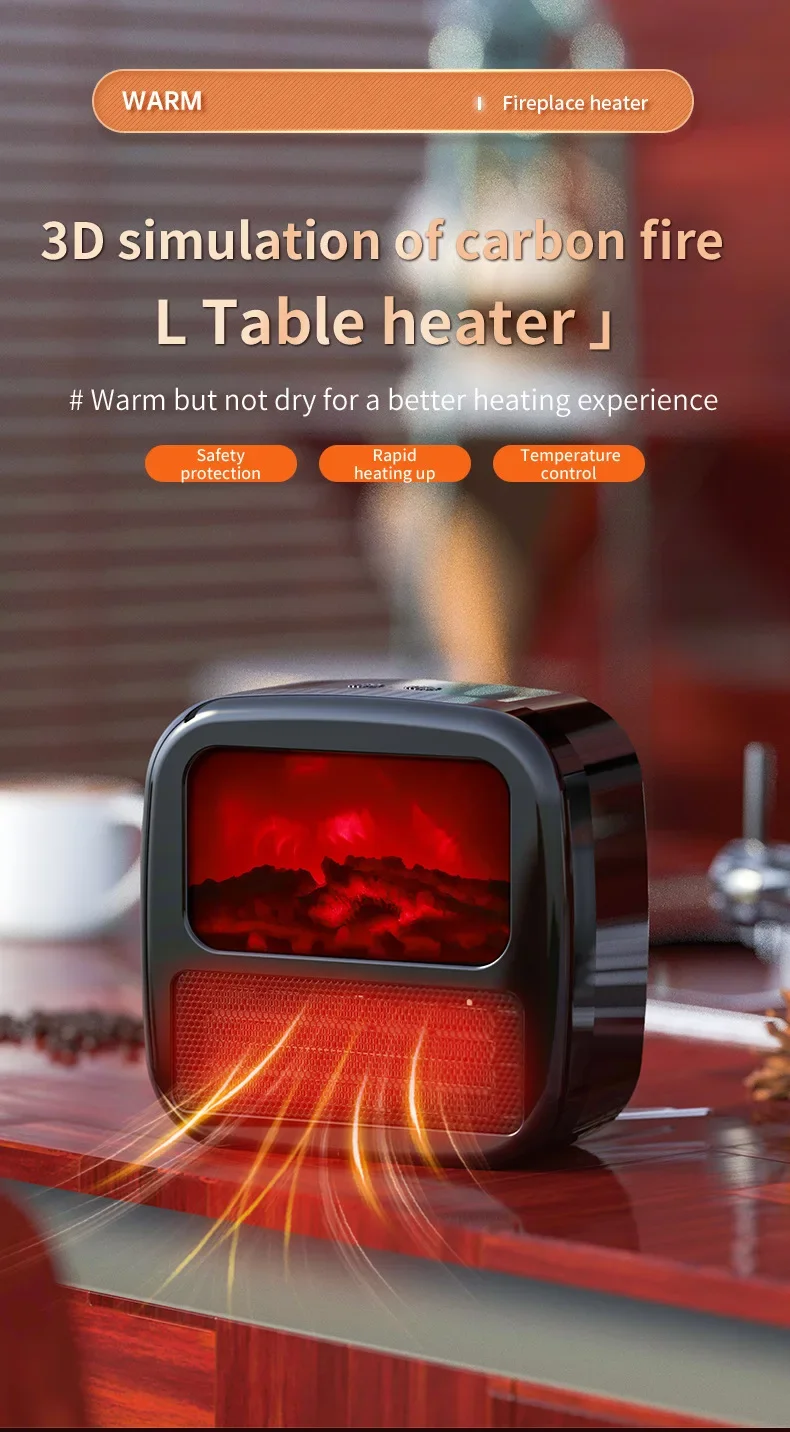 Mini aquecedor de mesa pequeno aquecedor doméstico fixado na parede sala artefato quente aquecedor elétrico cerâmica aquecimento rápido ventilador de ar quente