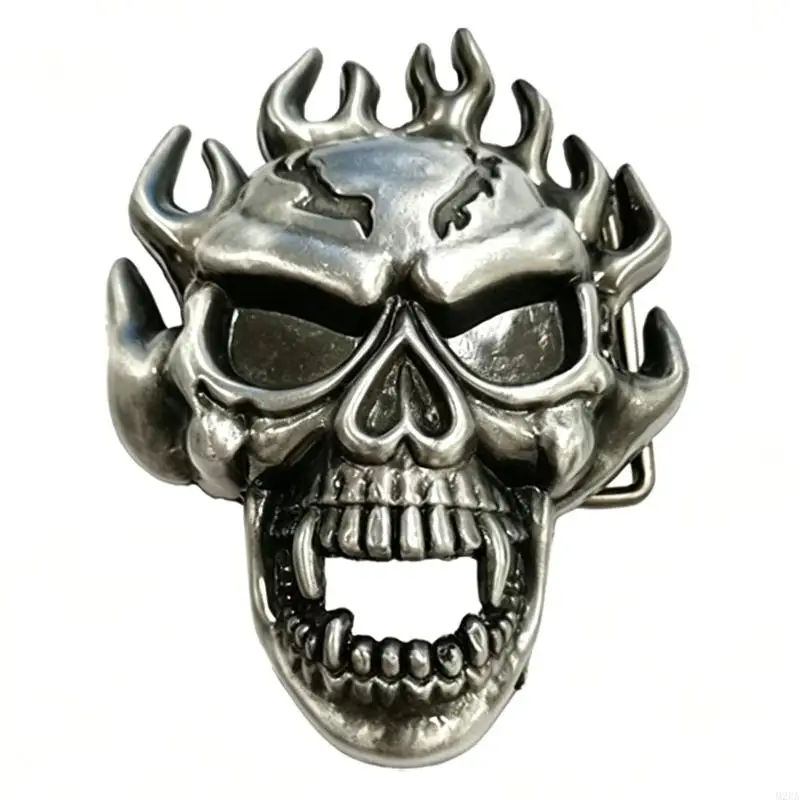 2026 New Western‑Style Skull Belt Buckle for Men Women, Metal Cowboy Retro Slide Replacement Buckle, Decorative Hardware for