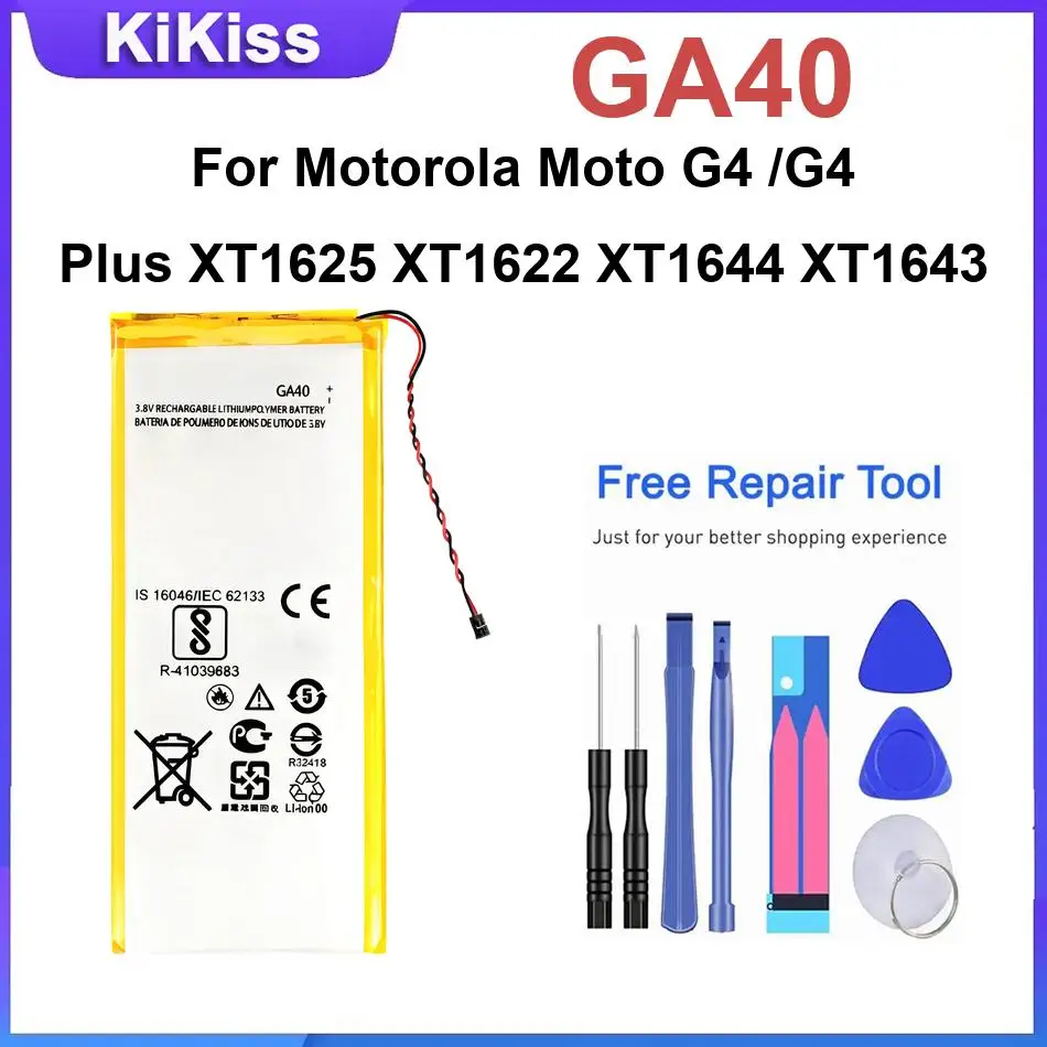Battery For Motorola Moto G5 Plus G42 XT2233-1 G41 XT2167 G4 Play E4 XT1766/G4Plus XT1625 G34 XT2363-4 G24 G23 G22 G10 Power