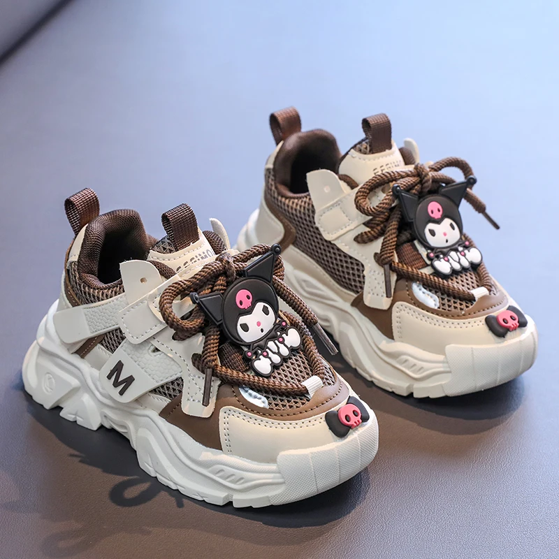 

Girl Kuromi Sports Shoes Breathable Running Shoes Tennis Shoes New Sanrio Hello Kitty Kawaii Child Cartoon Casual Shoes Cute