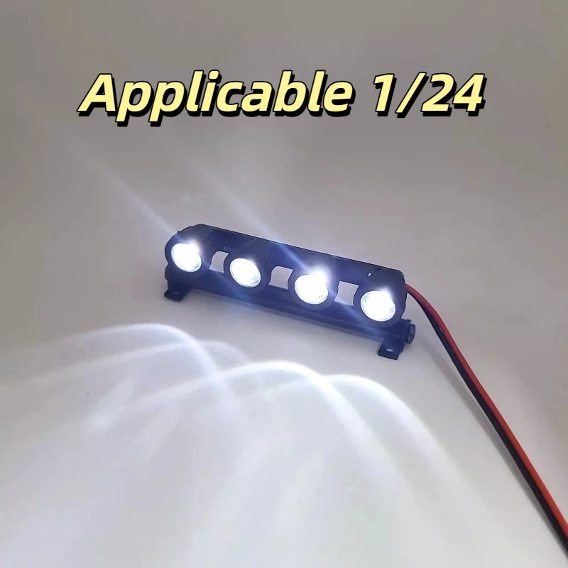 Generic RC Car LED Roof Light Bar 1/24 Scale Bright Top Lamp For RC Rock Crawler Jimny Gladiator Wrangler Model Vehicle