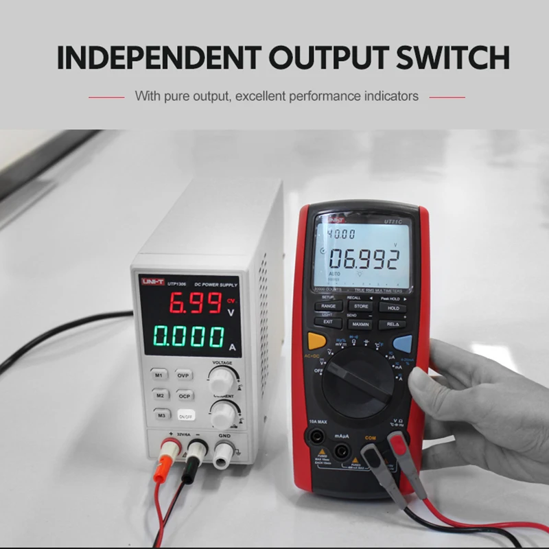 Imagem -03 - Uni-t-laboratório Regulador de Tensão Display Digital Comutação de Alimentação dc Regulador de Tensão Ajustável Interruptor Utp1306 32v 6a