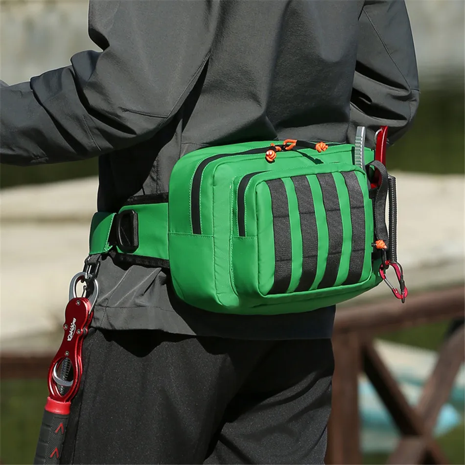 Outdoor Lure Fishing Waist Bag Leisure Diagonal Cross Bag Molle Chest Bags Hiking Camping Water Repllent EDC Shoulder Pouch