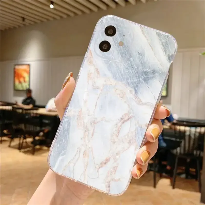 Funny Marble Phone Case For iPhone 15,14,13,12,11 Plus,Pro,Max,XR,XS,X,7,8 Plus,SE,Mini Transparent Silicone Soft