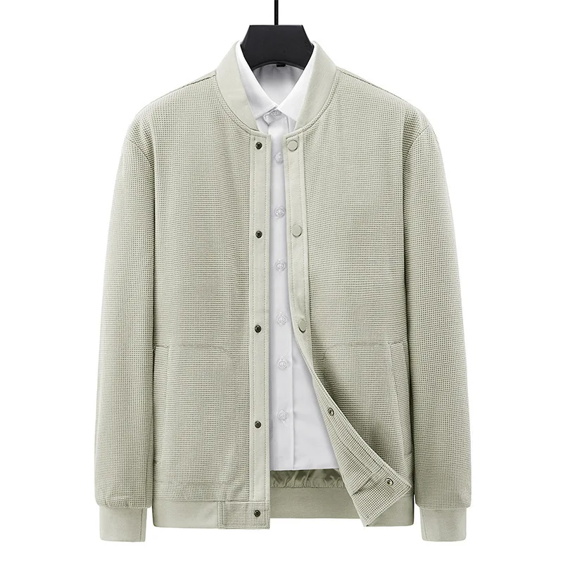

Spring, Autumn And Winter New Men's Clothing Waffle Casual Men's Jacket Simple And Versatile Fashion Jacket Men's