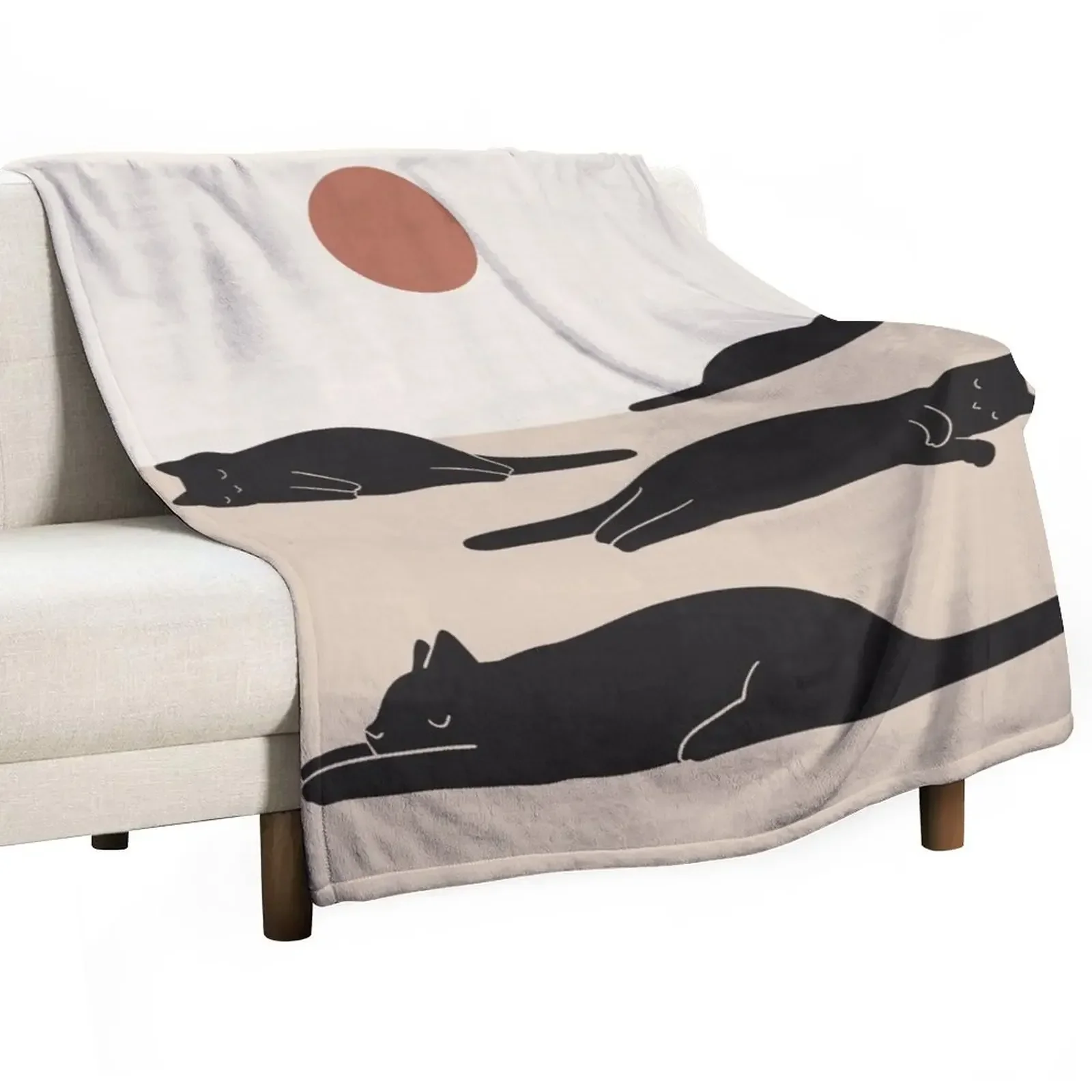 

Cat Landscape 69 Throw Blanket for winter Plaid on the sofa Retros Blankets