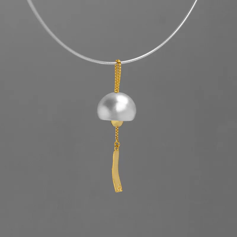

925 Sterling Silver Wind Chimes Pendant Necklace for Summer Jewelry Gift