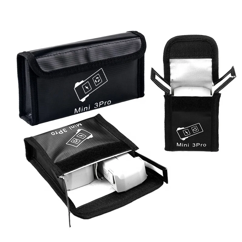 10 Uds DJIMini 3 Pro UAV batería ignífuga protector de seguridad ignífugo a prueba de explosiones bolsa protectora a prueba de fuego Lipo RC piezas Ac