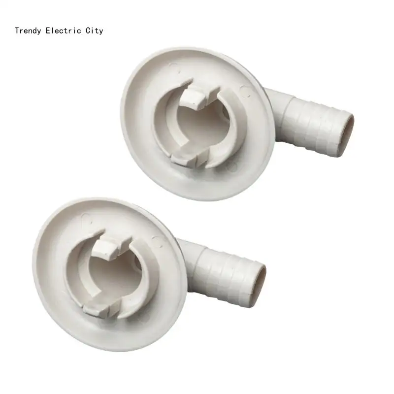 R9CD 2pcs External Unit Drain Hose Connector Air Conditioner Drain Outlet Connector Elbow Fitting Air Conditioner Repair Tool