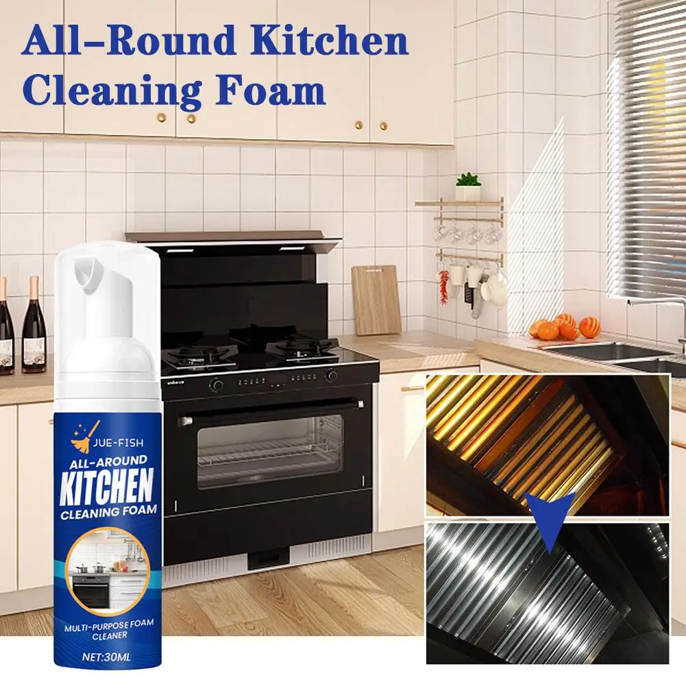 Kitchen Cleaning Foam All-round Kitchen Cleaning Foam Cleaner Kitchen Tool Cleaner Dissolve Spray Stove Oil Cleaning St F1y2