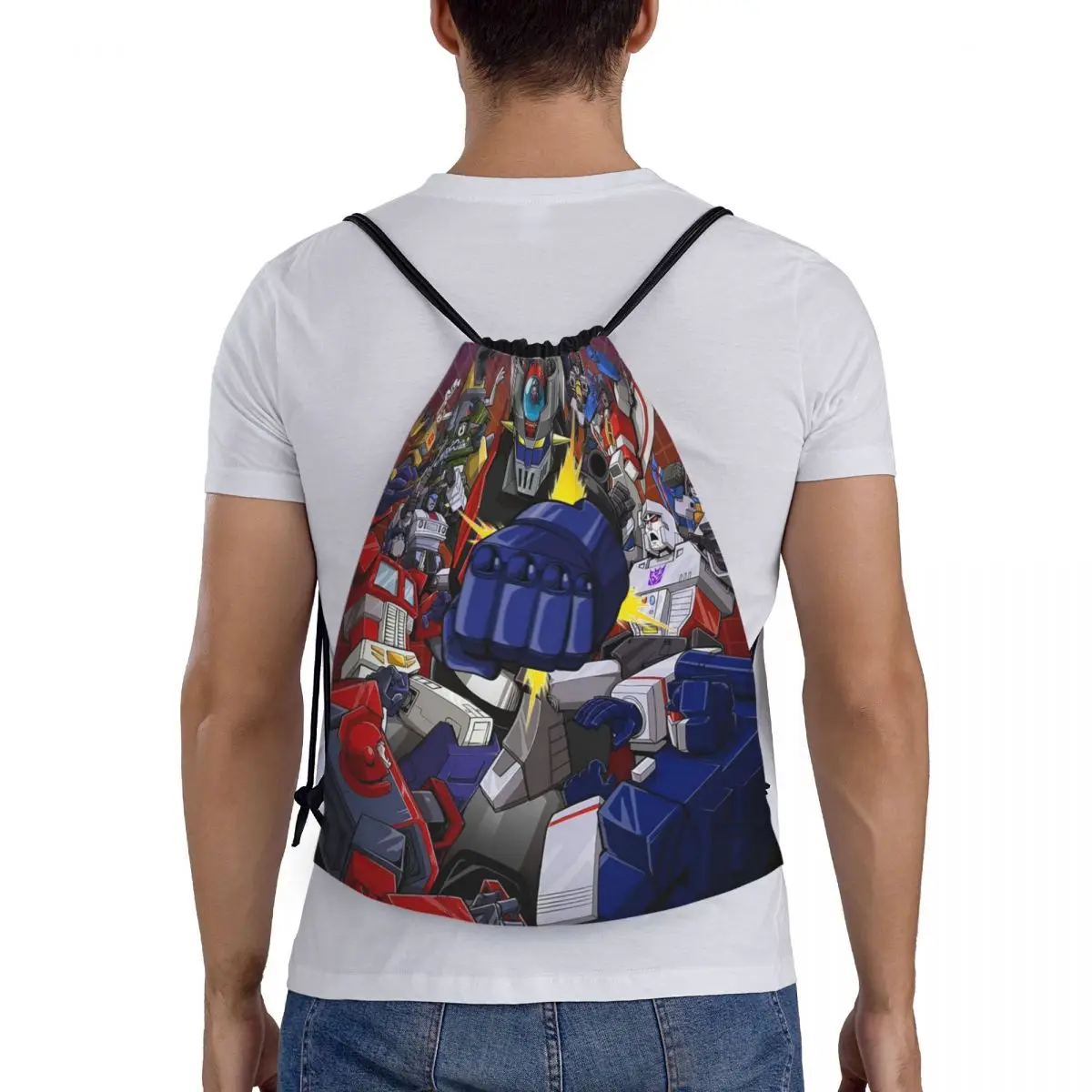 

Mazinger Z Mad Robot Grendizer Anime Manga Backpacks Casual Portable Drawstring Bags Sports Bag Book Bags For Travel School