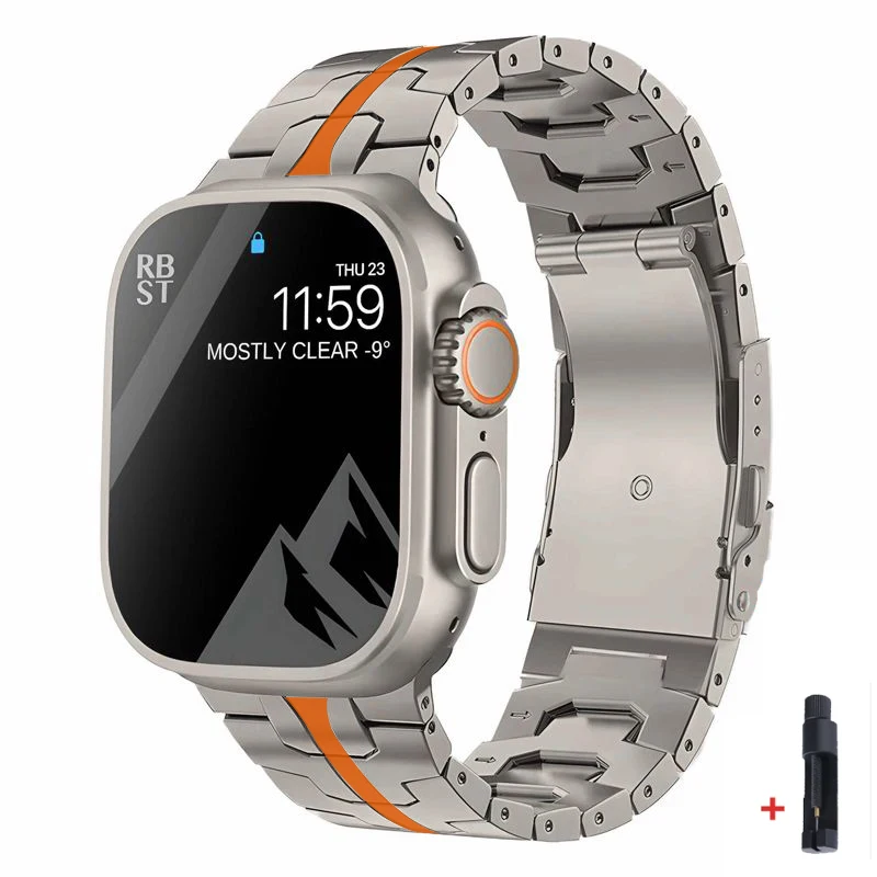 Titanarmband für Apple Watch Band Ultra 49 mm 45 mm 41 mm 38 42 mm 44 mm Metallarmband Correas Iwatch Serie 8 7 6 SE 5 4 3 Armband
