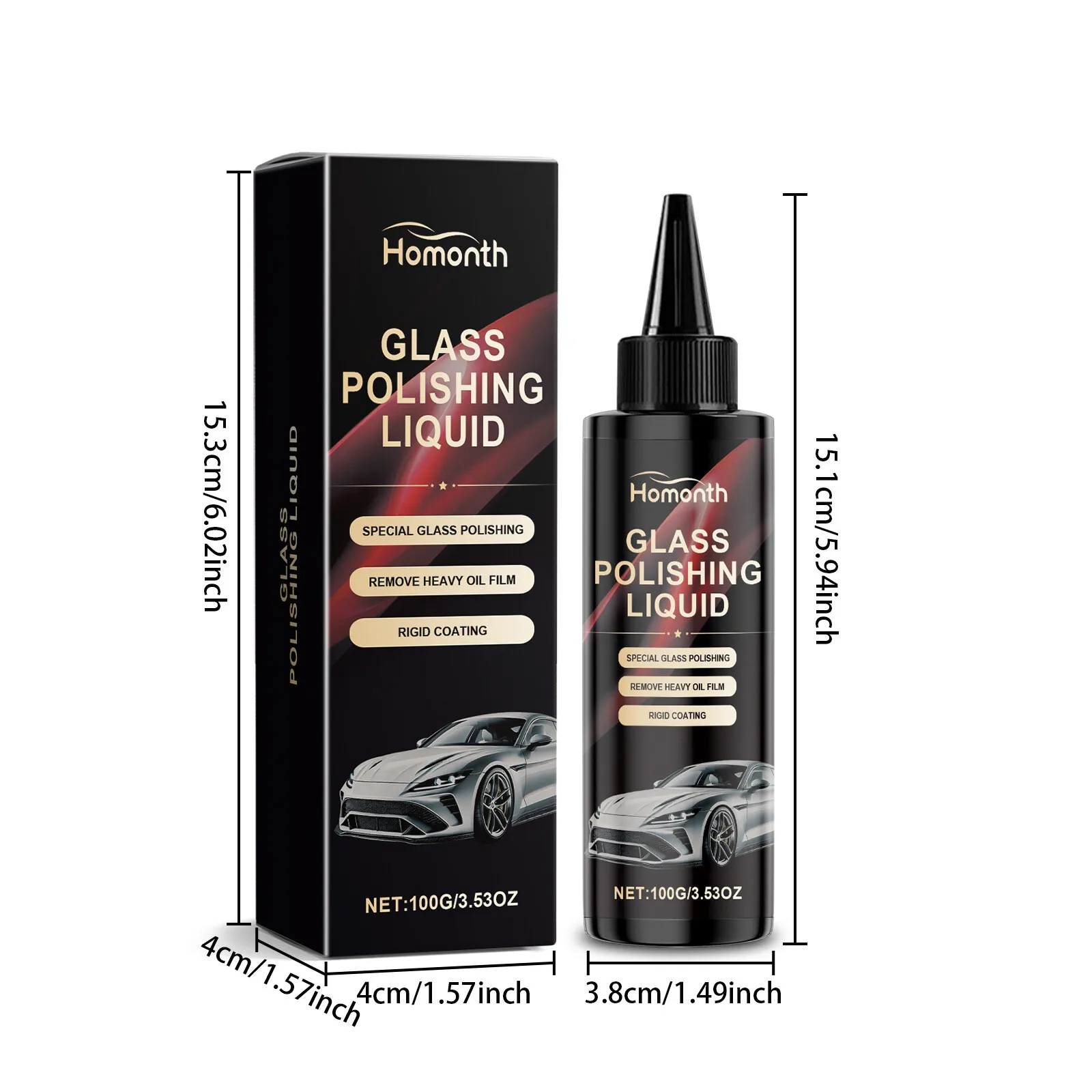 Liquide de polissage de vitres de voiture, 1 à 3 ensembles, nettoyage des taches d'eau, Anti-buée, Solution d'entretien du verre de voiture, vernis pour voiture
