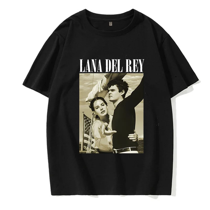 Singer Lana Del Rey Ldr Sailing T-Shirt Men Women Gothic EU Size Tops Streetwear Mange Harajuku T Shirt Graphic Y2k Tshirt Male