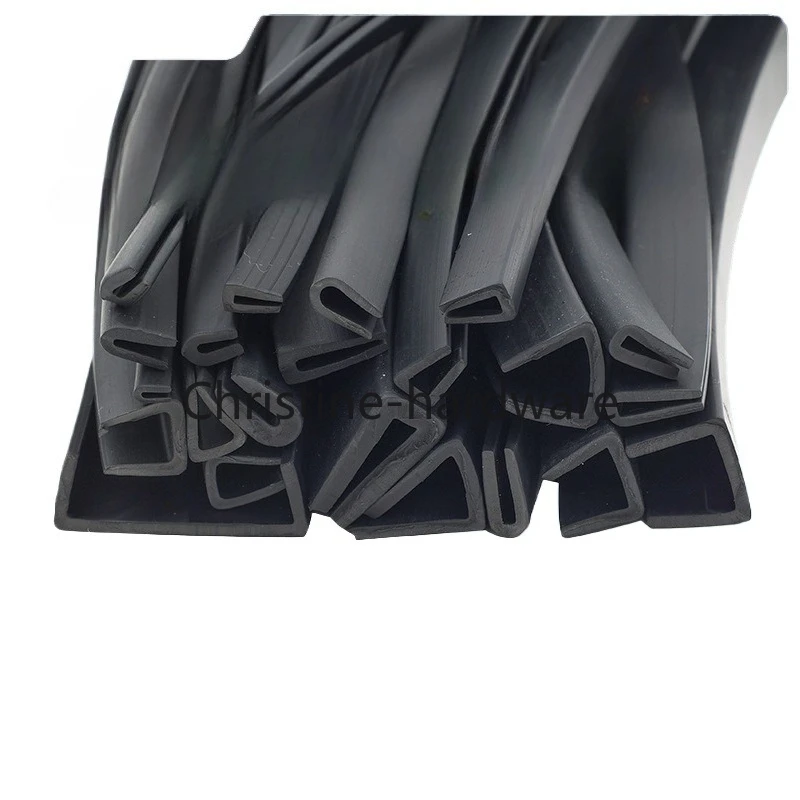 Black Rubber Edging Sealing Strip Glass Table Edging Chair Sheet Anti-Collision U-Shaped Strip Protection Glass Edging Shield