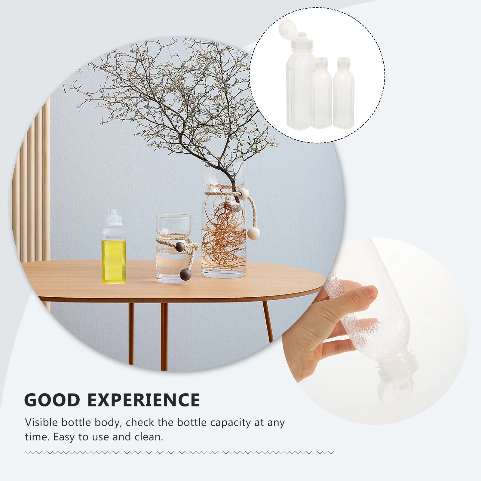 

3Pcs Control Oil Bottles Clear Body Easy Clean No Leak Oil Dispenser Multipurpose Sauce Bottle Household Sauce Dispenser