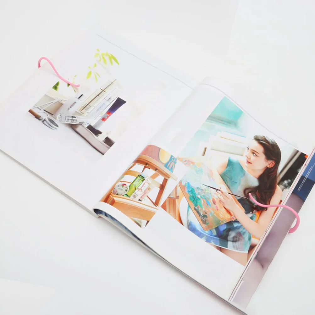 

2Pcs Reading Rack Plastic Bookshelf Simple Design Multiple Angle Adjustments Hands-Free Reading Bracket Book Holder