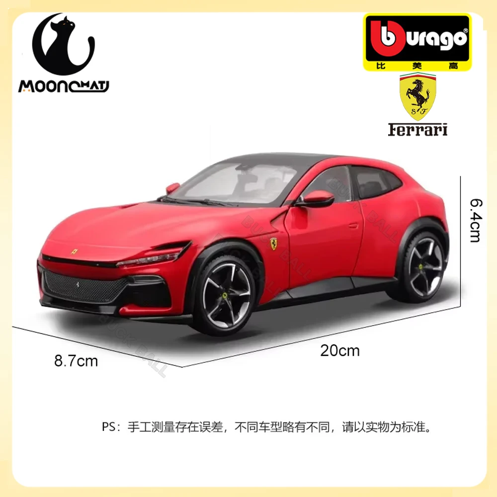 1:25 Bburago Ferrari PUROSANGUE SUV Cars Model Diecast Alloy Sportcars Car Model Formula Racing Toy Birthday Gifts Collection