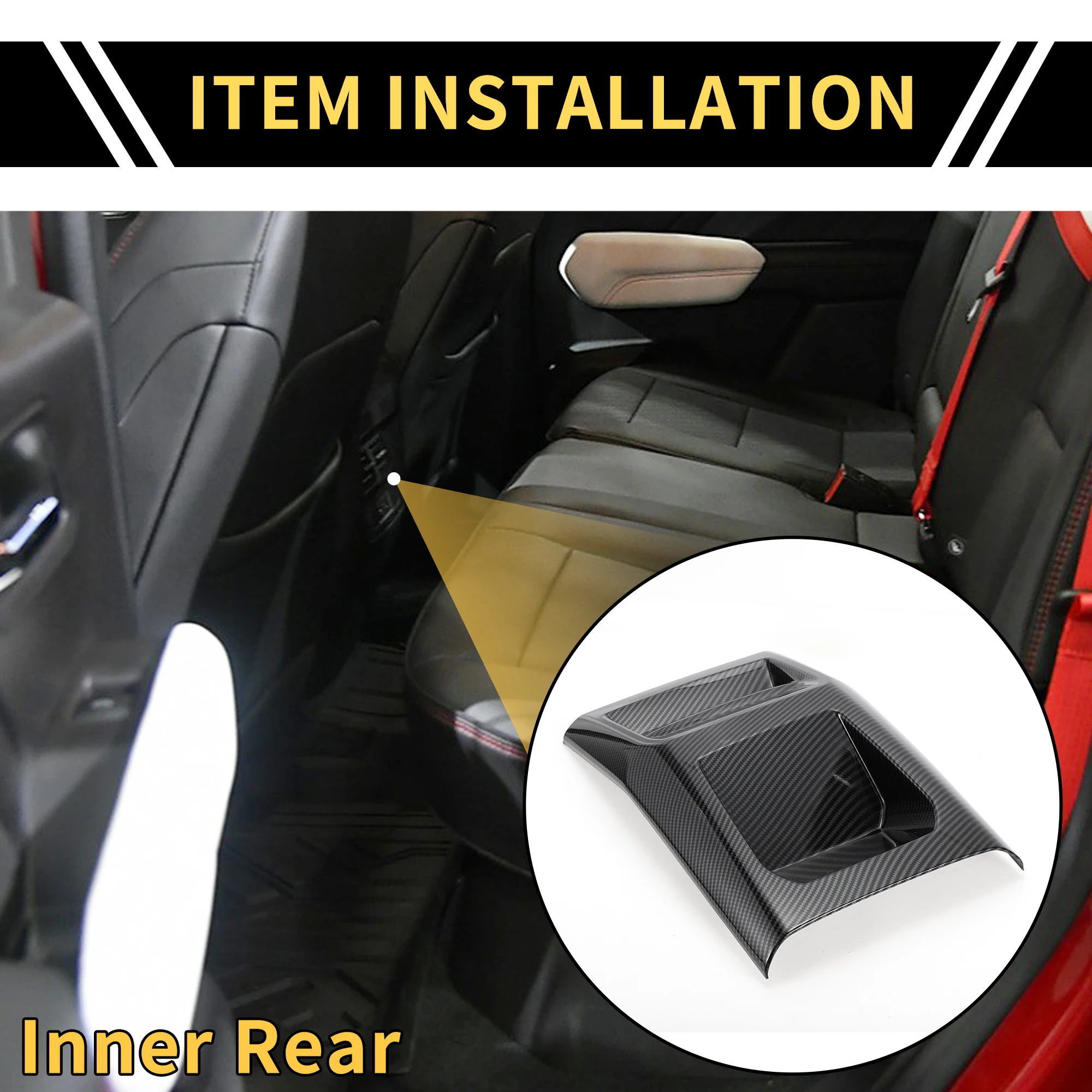 غطاء فتحة تهوية التيار المتردد لمسند الذراع المركزي UXCELL لنمط ألياف الكربون تشيفي كولورادو 23-24