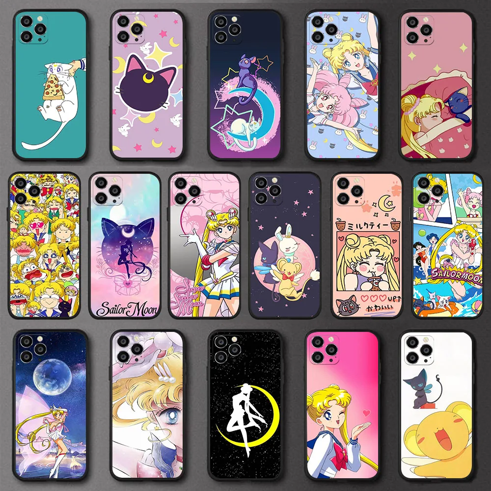 HM-6 Beautiful S-Sailor Moon Girl Silicone Case For Xiaomi Redmi Note 6 8 8T 9 9T 9S 10S 10 10T Pro