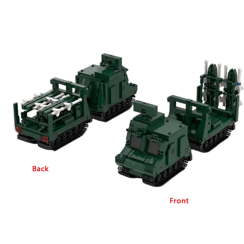 Air Defense Launch Vehicle Model MOC Building Bricks War Equipment Modular Technology Gifts Holiday Assemble Children Toys Suit