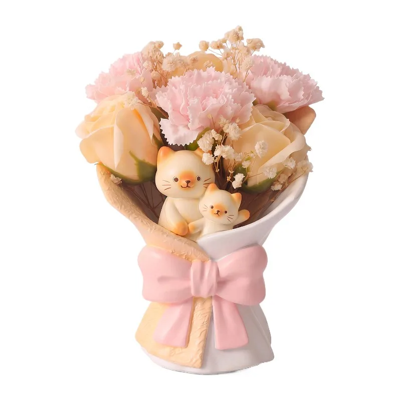 For cat bouquet ornament simulation bouquet fake flower ornament