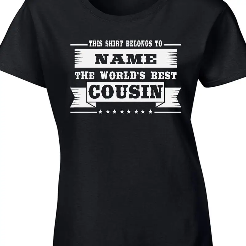 تي شيرت مخصص للسيدات من ابن عم فكرة حفلة ربط عائلية أفضل العالم #1