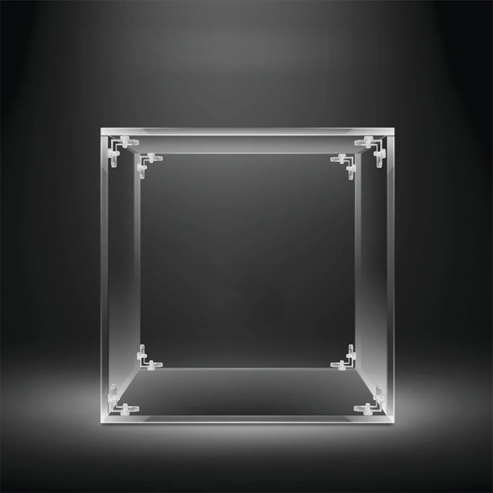 12 Sets Boxes Acrylic Corner Code Wall Mount Bracket Brackets Triangle Connector Transparent Brace
