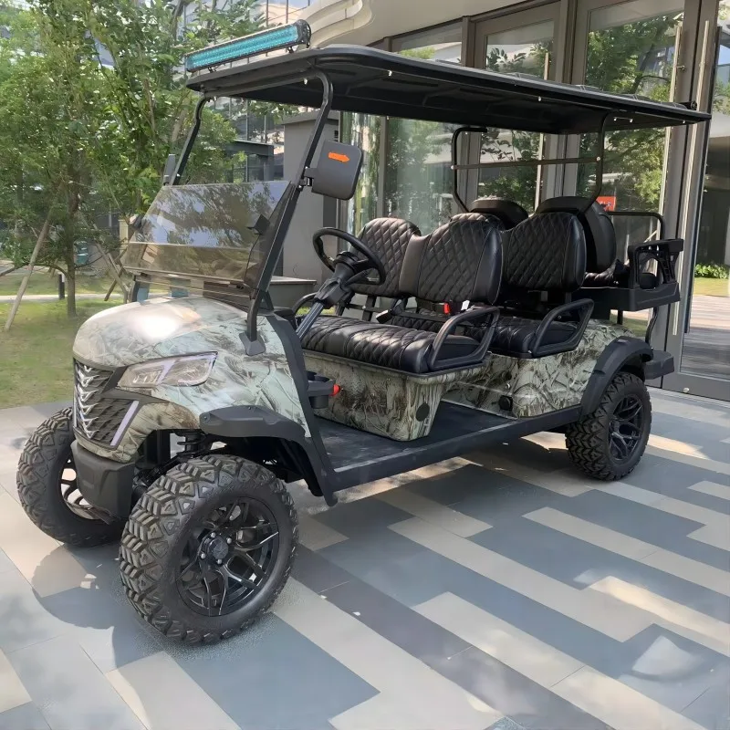 4+2 Seater Lifted Golf Carts Electric Powered Golf Car Support Customization