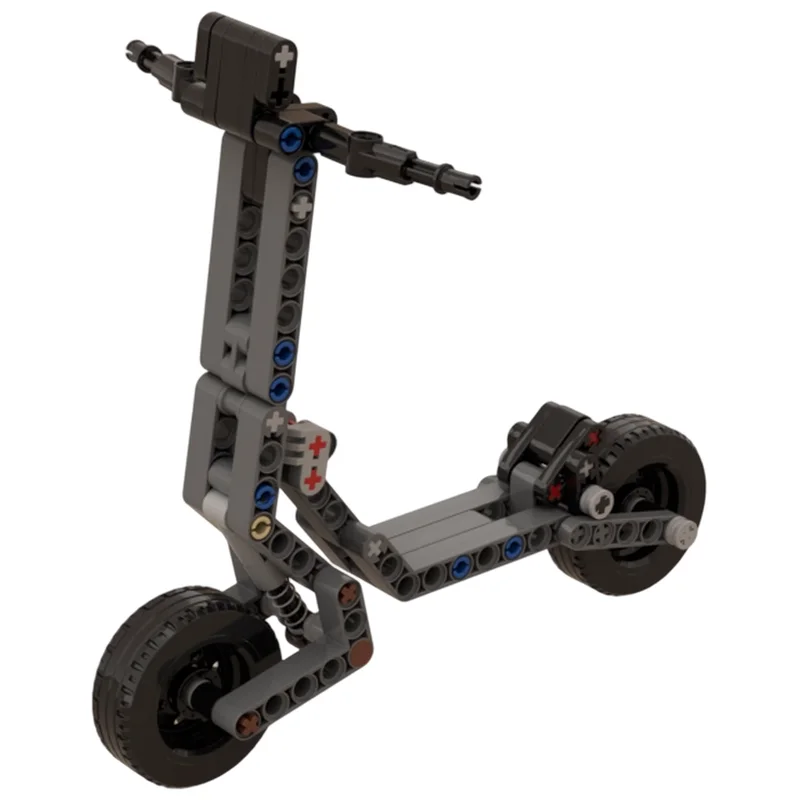 City Electric Scooter MOC Building Bricks Set Street Style Urban Commuter Model DIY Assembly Toy Collectible Display Scene