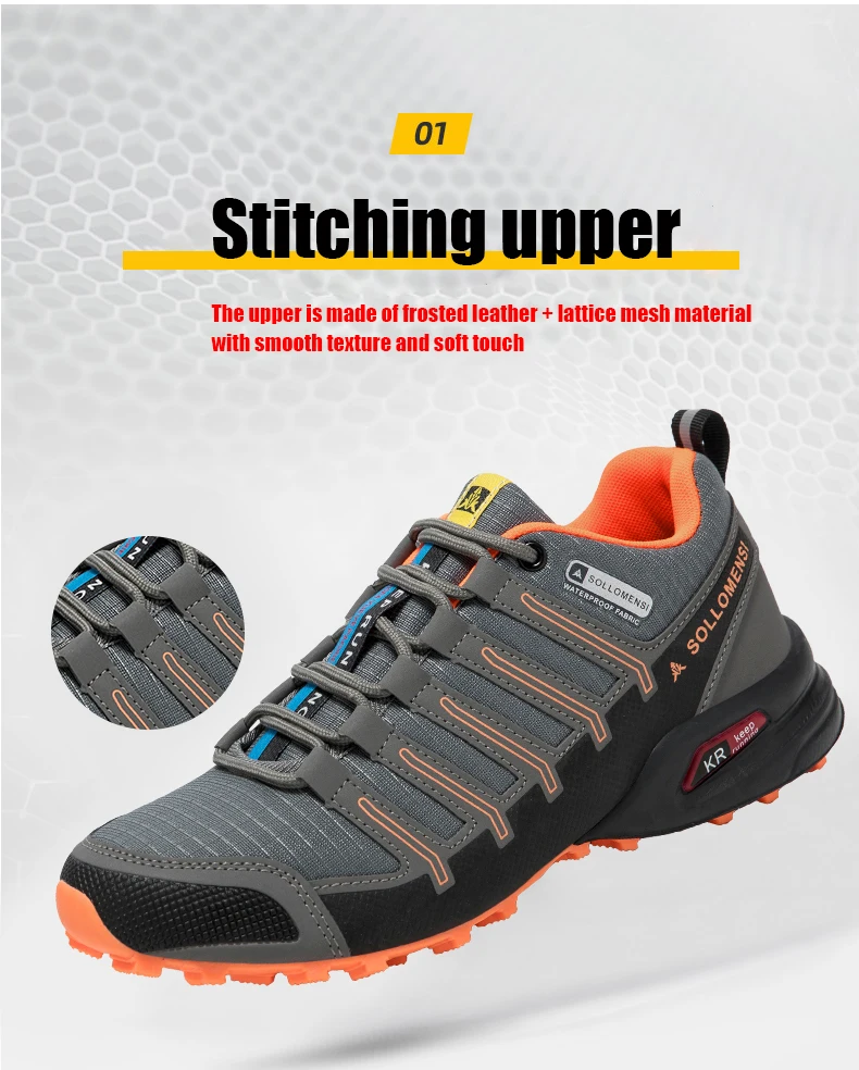 Outdoor-Wanderschuhe, rutschfeste Wandersportschuhe, leichte Herrenschuhe, taktische Trainingssportschuhe für Herren – Detail 3