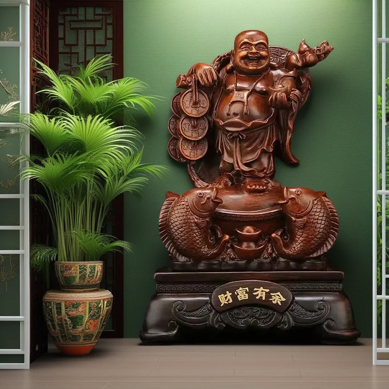 Resin Maitreya Buddha God of Wealth Statue Chinese Buddha statues  Home, Room, Office Decoration Accumulate wealth Accessories