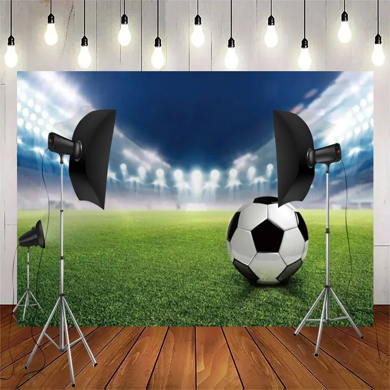 

Top View Of Football Field With White Lines And Grass Photography Backdrop Soccer Playground Sport Background For Photo Studio