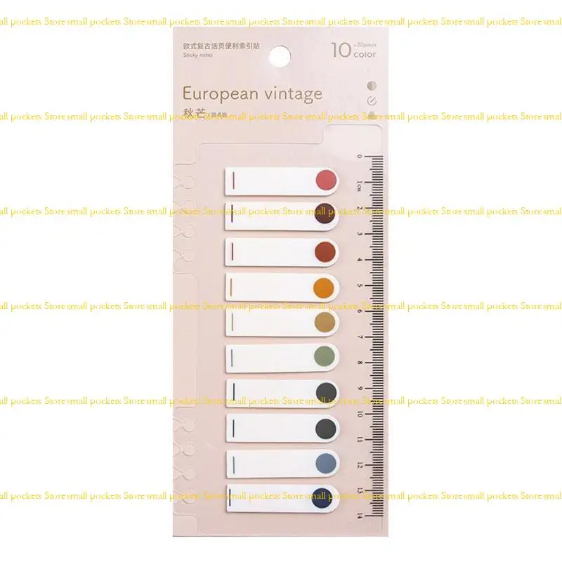 R1WD 200PCS Mini Index Stickers met Binder Divider Sticky Notes Flags Boekpagina Tabs