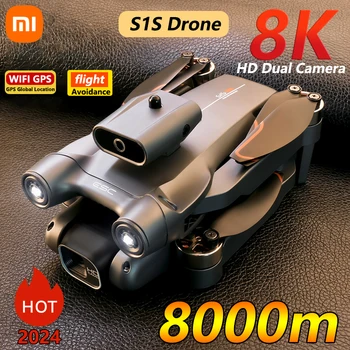 샤오미 S1S 드론 5G 와이파이 전문 6K HD 카메라, 브러시리스 360 ° 장애물 회피 광학 흐름 RC 접이식 쿼드콥터 UAV 