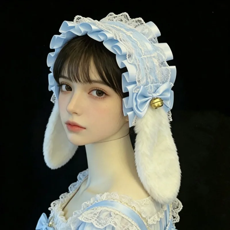 Cosplay Women Plush Furry Bunny Ears Headwear Accessory Rabbit Headband