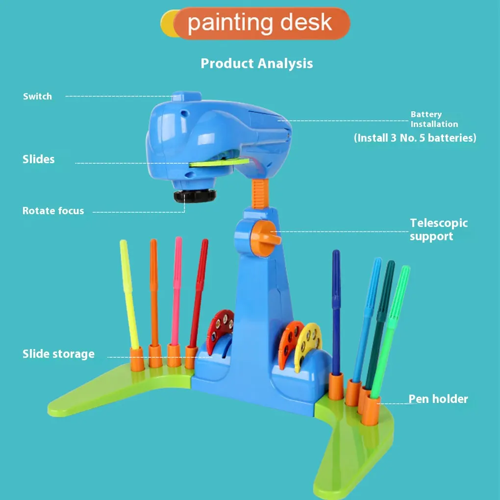 ABS Coltiva la creatività con il proiettore da disegno per bambini e la creazione di penne colorate che dipinge più facilmente